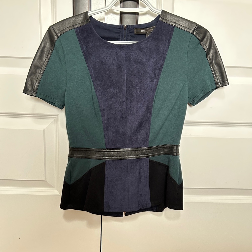 BCBG peplum top XS